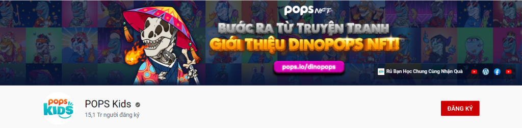 ảnh Bìa Kênh Youtubr Pops Kids Việt Nam