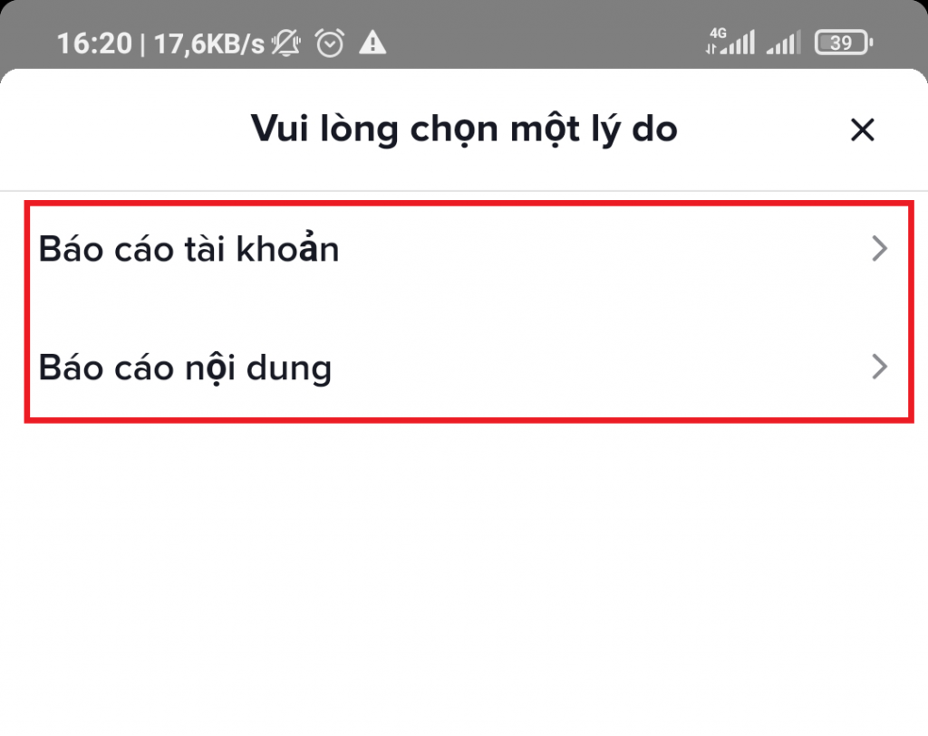 Chọn Lý Do Mà Kênh Vi Phạm