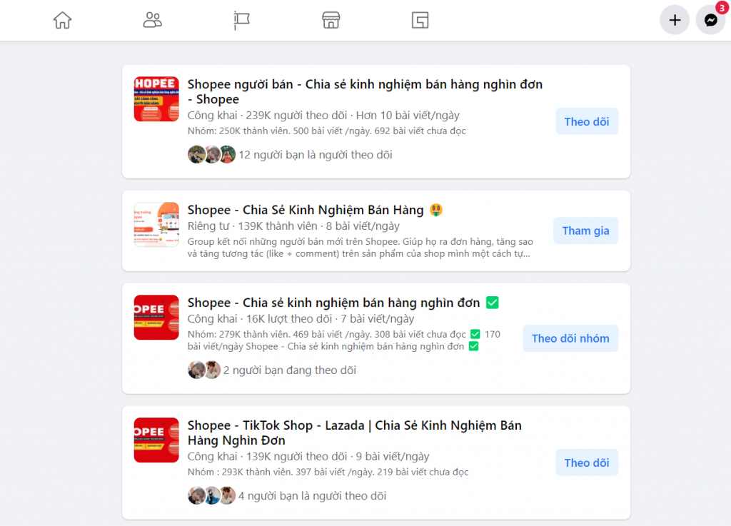 Tham Gia Các Cộng đồng Shopee Trên Facebook