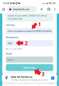 Dán Link Và Nhập Số Lượng Mua