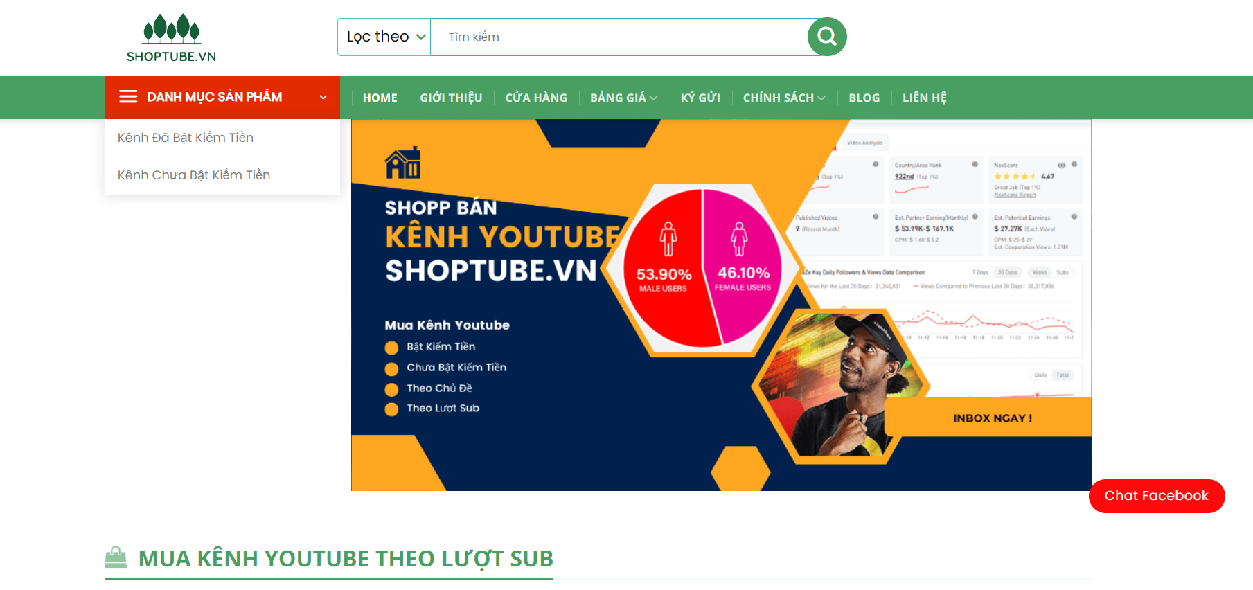 Shop Bán Kênh Youtube 1000 Sub Shoptube.vn
