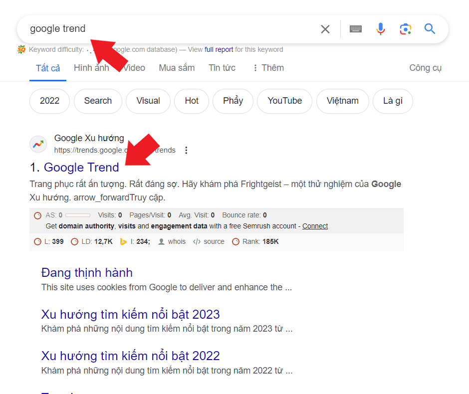 Tìm Kiếm Google Trend Trên Google