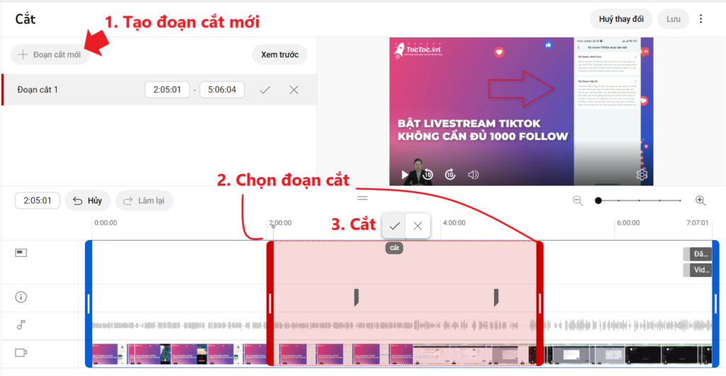 Các Bước Cắt Video Bằng Trình Biên Tập Youtube Studio
