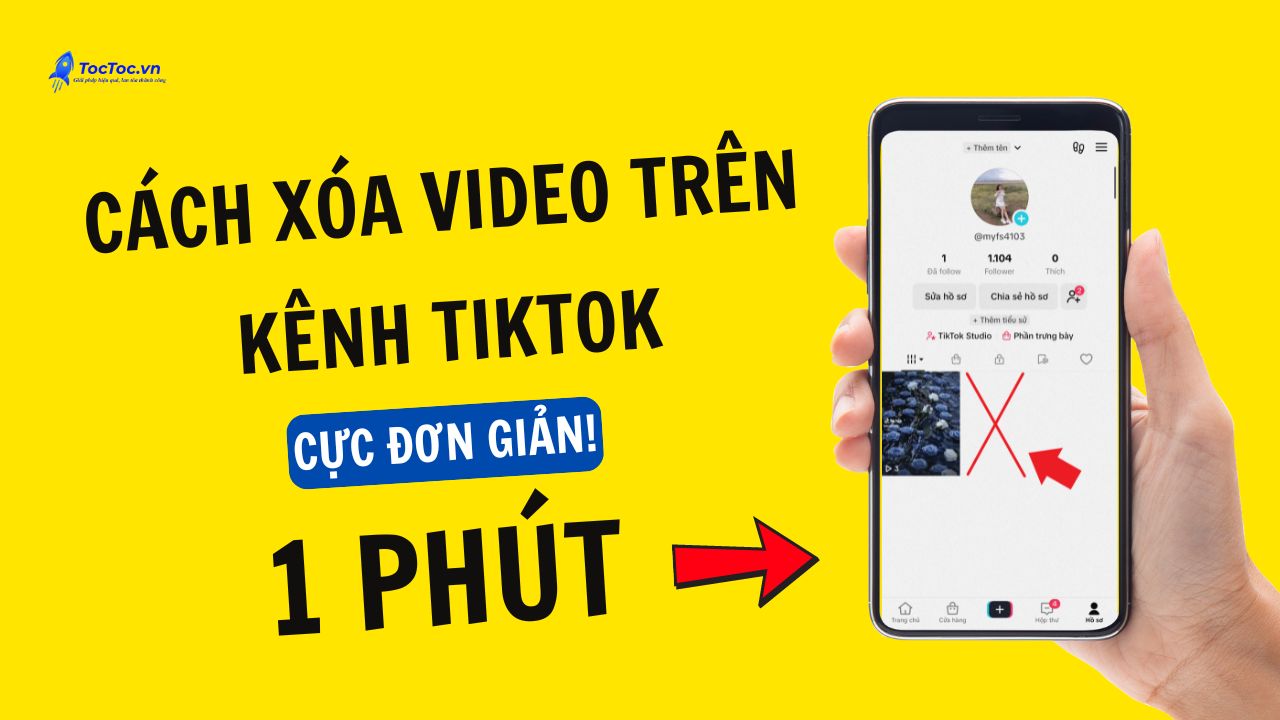 Cách+Xóa+Video+Trên +Tiktok