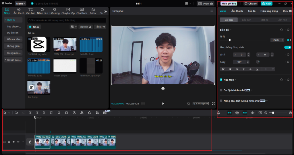 Phần Tùy Chỉnh Sâu Video Và Timeline Chỉnh Sửa