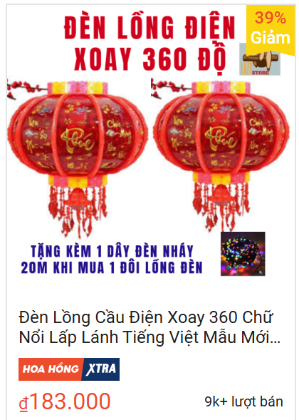 Mua đèn lồng tết