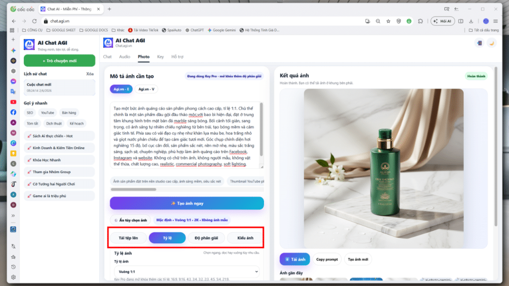 Điều Chỉnh Thông Số